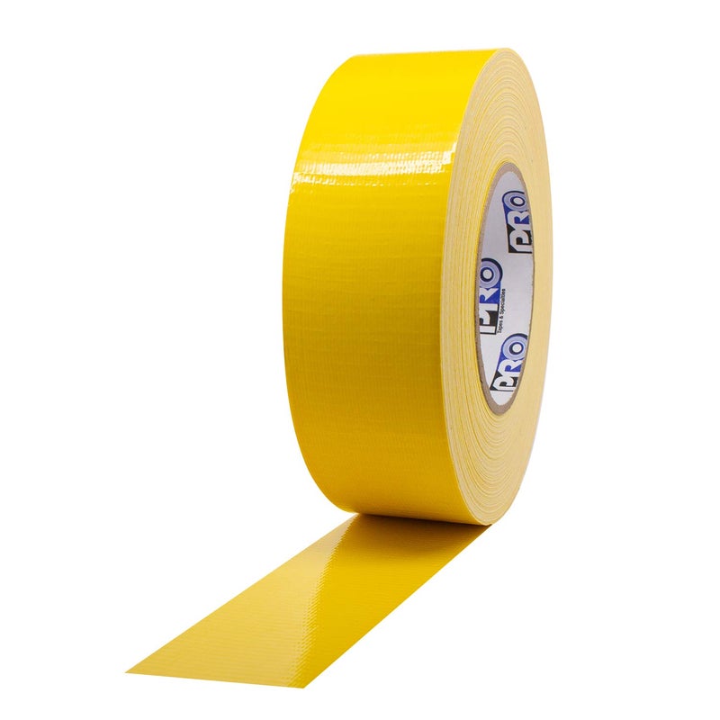 ProTapes Pro Duct 120 PE-Coated Cloth Premium Industrial Grade Duct Tape, 60 yds Length x 2"" Width, Yellow (Pack of 1)